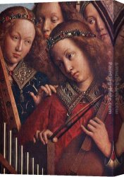 St Wolfgang Altarpiece Resurrection of Lazar Canvas Paintings - The Ghent Altarpiece Angels Playing Music [detail 2] by Jan van Eyck